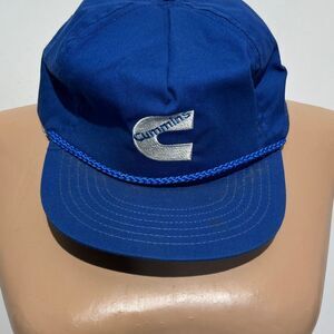 Vintage Cummins Men's Royal Blue Strapback Adjustable Baseball Cap Hat One Size